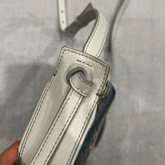 Banana Republic Snakeskin Embossed Split Cow Leather Crossbody Bag NWOT - Picture 8 of 15